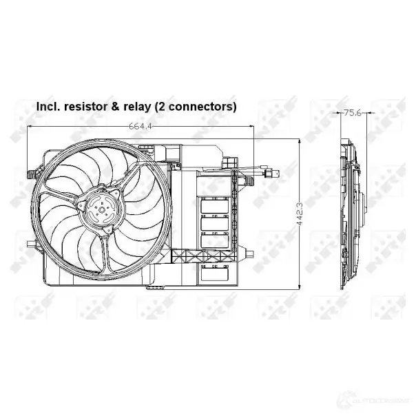 Вентилятор радиатора NRF 8718042106032 1788485 47302 M XACHC1 изображение 1