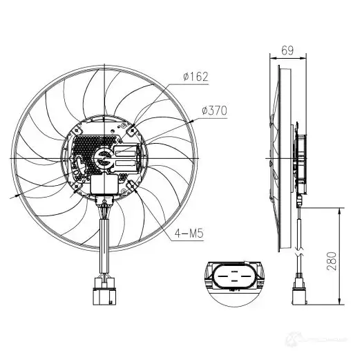 Вентилятор радиатора NRF 47930 E 4LGV 1437660512 изображение 5