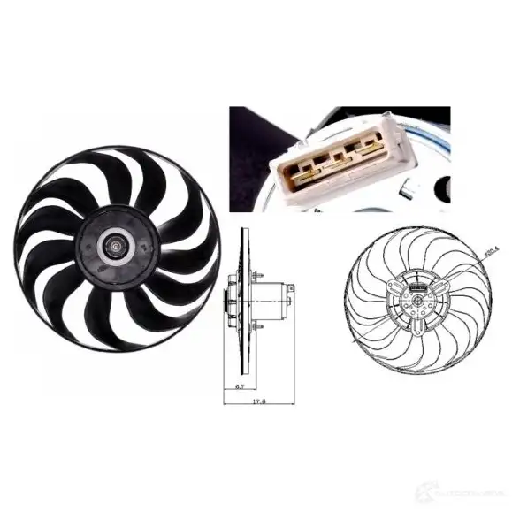 Вентилятор радиатора NRF 8718042127327 47641 X61S 2 1788804