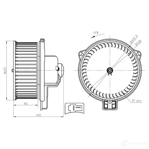 Вентилятор радиатора NRF 47342 1788523 J4GS X 8718042107527