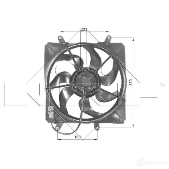 Вентилятор радиатора NRF TC3 GMBS 1788369 47054 8718042077936 изображение 0