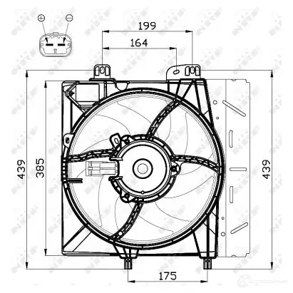 Вентилятор радиатора NRF AZX9 0 1788668 47495 8718042120717 изображение 2