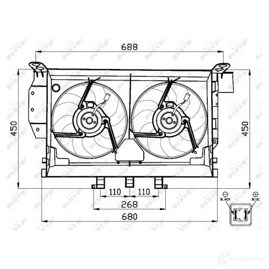 Вентилятор радиатора NRF 8718042120793 1OI 4F4Y 1788676 47503 изображение 2