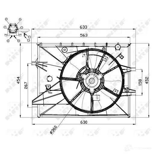 Вентилятор радиатора NRF 8718042131799 1788832 47671 D 0OCCE изображение 2