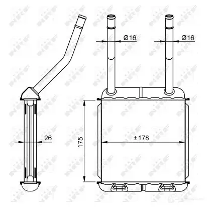 Радиатор печки, теплообменник NRF EGO 6A 8718042040695 1791666 58147 изображение 4