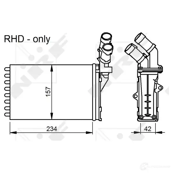 Радиатор печки, теплообменник NRF 8718042127952 58034 6VK TW 1791611 изображение 5