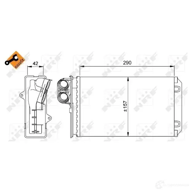 Радиатор печки, теплообменник NRF 8718042042347 Y 84K30 1792016 58639 изображение 4