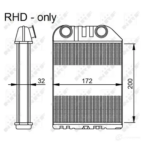 Радиатор печки, теплообменник NRF 1791301 54286 8718042126450 N8 J7U изображение 0