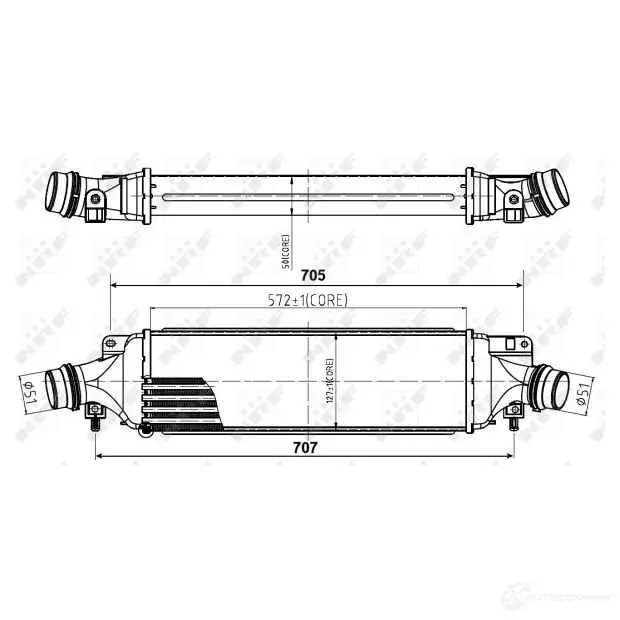 Интеркулер NRF 8718042305565 309023 X5 ENJ5 1424451241 изображение 1