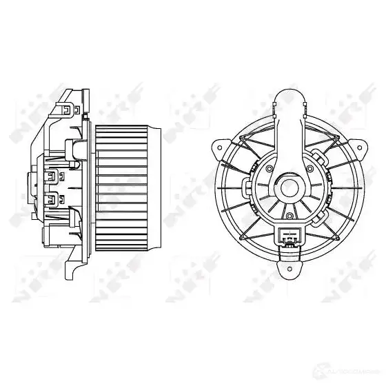 Моторчик вентилятора печки NRF 34166 9B1C I 8718042188762 1219570041 изображение 1
