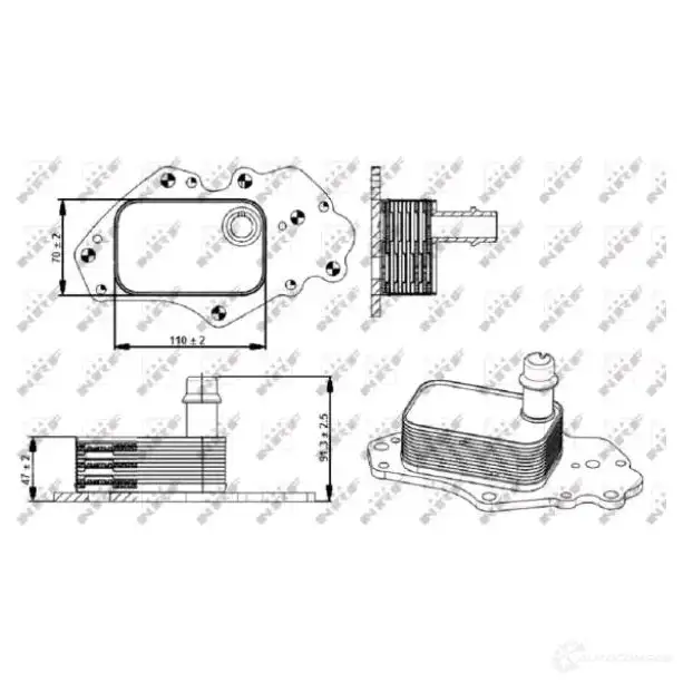 Масляный радиатор двигателя NRF 1785997 WJ Z2YJ 8718042183750 31347 изображение 1