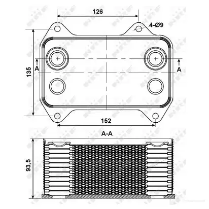 Масляный радиатор двигателя NRF 8718042140630 92 5H6XI 31195 1785848 изображение 5
