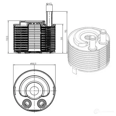 Масляный радиатор двигателя NRF 31819 D0YSM 3 1436986289 изображение 0