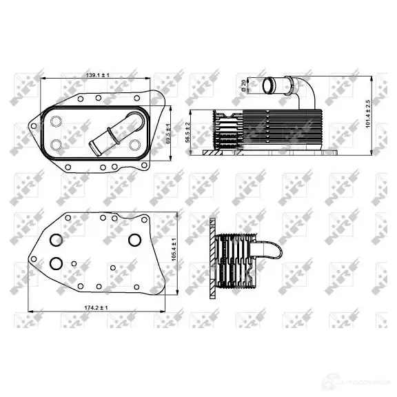 Масляный радиатор двигателя NRF 31340 1785990 8718042183682 XZV SQ изображение 6