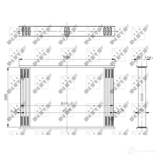 Сетка интеркулера NRF 1437654052 19076 IRB KM - Изображение 1