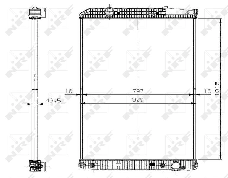 Радиатор охлаждения двигателя NRF 1440489205 509578X 06U IES изображение 0