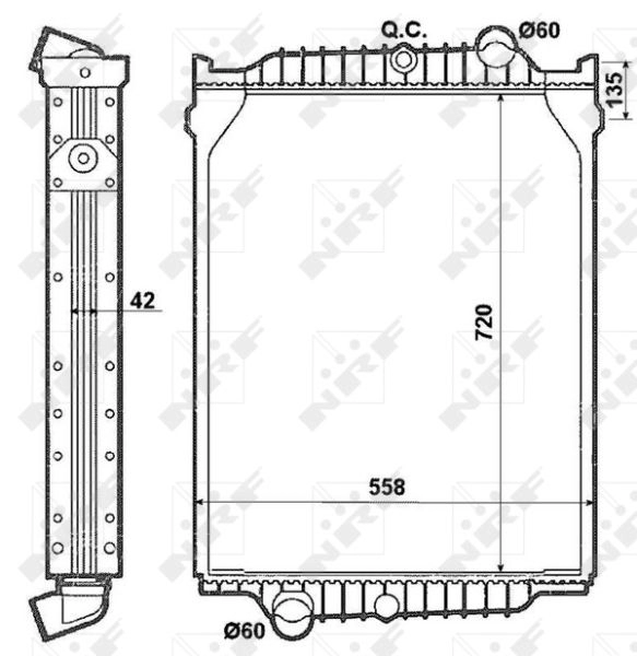 Радиатор охлаждения двигателя NRF Z MHF3 519710X 1440489229 изображение 0