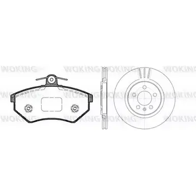 Комплект тормозов, дисковый тормозной механизм WOKING 80343.02 RSA80 34302 B6JOX 2740265 изображение 0