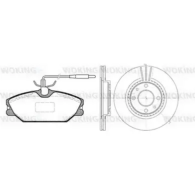 Комплект тормозов, дисковый тормозной механизм WOKING 83083.00 RS A8308300 CBRU54 2740399 изображение 0