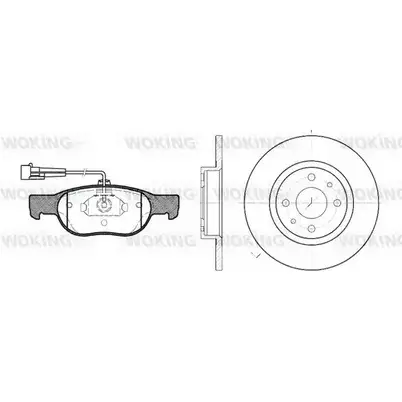 Комплект тормозов, дисковый тормозной механизм WOKING KQSC3M7 84883.00 2740445 RSA 8488300 изображение 0