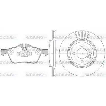 Комплект тормозов, дисковый тормозной механизм WOKING I515RS 89643.00 RSA 8964300 2740579 изображение 0