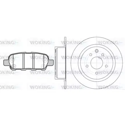 Комплект тормозов, дисковый тормозной механизм WOKING RS A8976300 2740580 89763.00 5QB7G изображение 0