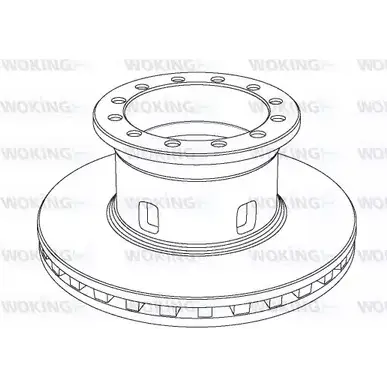 Тормозной диск WOKING NSA102020 2742486 1 020.20 NSA1020.20 изображение 0