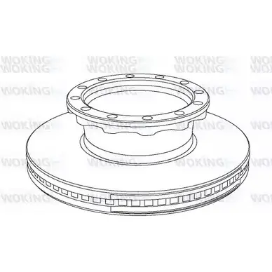 Тормозной диск WOKING NSA102920 1029 .20 NSA1029.20 2742492 изображение 0