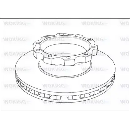 Тормозной диск WOKING NSA104520 2742505 NSA1045.20 1045.2 0 изображение 0