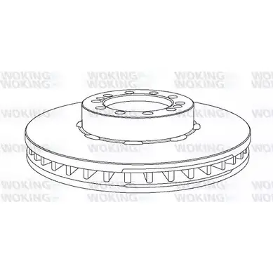 Тормозной диск WOKING NSA106720 106 7.20 NSA1067.20 2742520 изображение 0