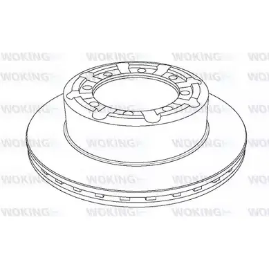 Тормозной диск WOKING 1140.2 0 NSA114020 NSA1140.20 2742552 изображение 0