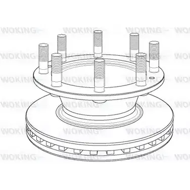 Тормозной диск WOKING NSA116320 2742576 NSA1163.20 1 163.20