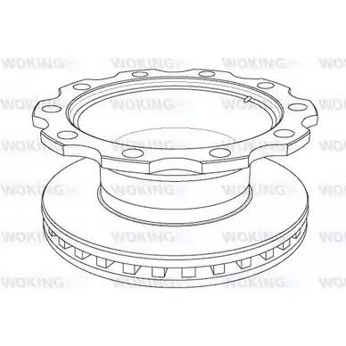 Тормозной диск WOKING NSA1172.20 NSA117220 117 2.20 2742585 изображение 0