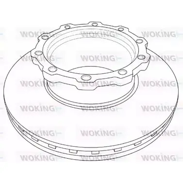 Тормозной диск WOKING NSA1207.20 1207.2 0 NSA120720 2742617 изображение 0