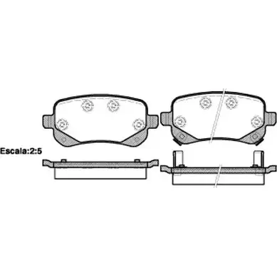 Тормозные колодки, дисковые, комплект WOKING P11953.02 D1326-8438 2743102 2482 2 изображение 0