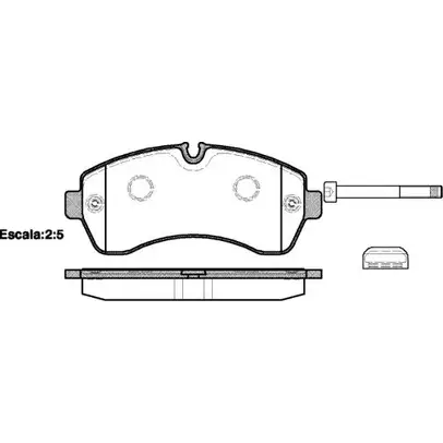 Тормозные колодки, дисковые, комплект WOKING 2 9200 2743287 D1268-8383 P13433.00