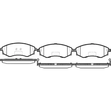 Тормозные колодки, дисковые, комплект WOKING P2183.52 TGHVMUZ PSA 218352 2743766 изображение 0