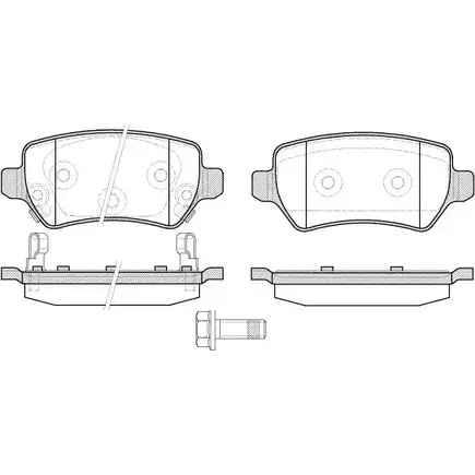 Тормозные колодки, дисковые, комплект WOKING P8573.22 25 779 2744702 25780 изображение 0