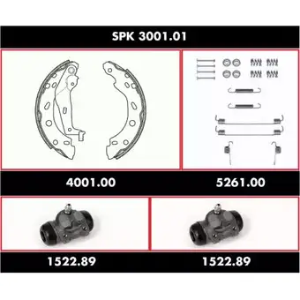 Комплект тормозов, барабанный тормозной механизм WOKING SSA300 101 2744912 1443YZM SPK 3001.01 изображение 0