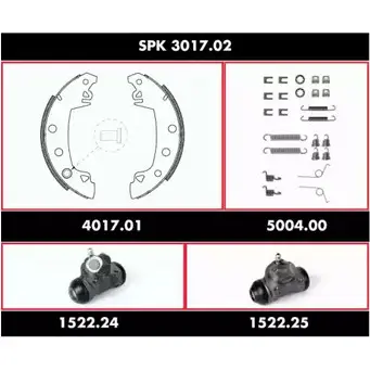 Комплект тормозов, барабанный тормозной механизм WOKING GFHP8 SPK 3017.02 2744914 SS A301702 изображение 0