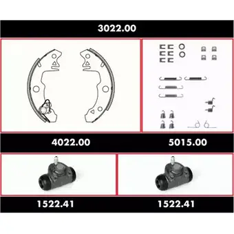 Комплект тормозов, барабанный тормозной механизм WOKING 2744916 SPK 3022.00 QQICM7 SSA 302200 изображение 0