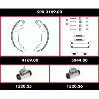 Комплект тормозов, барабанный тормозной механизм WOKING SSA316 900 AEGVCGV 2745021 SPK 3169.00 изображение 0