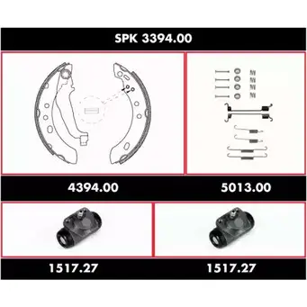 Комплект тормозов, барабанный тормозной механизм WOKING SPK 3394.00 SSA339 400 5AX27I6 2745072 изображение 0