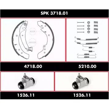 Комплект тормозов, барабанный тормозной механизм WOKING 5HQFH 2745115 SSA37180 1 SPK 3718.01 изображение 0