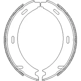 Тормозные колодки ручника, комплект WOKING ZSA4093 01 2745239 Z4093.01 F07X2U0