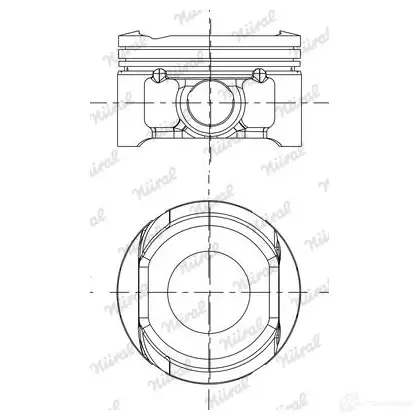 Поршень NURAL 1424238627 87-437707-00 103 2D изображение 0