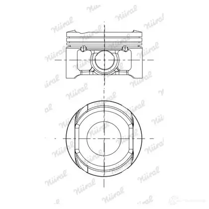 Поршень NURAL 1424238627 87-437707-00 103 2D изображение 1