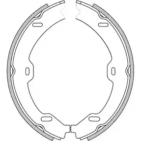 Тормозные колодки ручника, комплект WOKING Z4708.01 2745704 ZSA47080 1 RKPC69