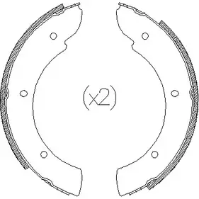 Тормозные колодки ручника, комплект WOKING ZSA 471100 2745707 Z4711.00 A7UE3V