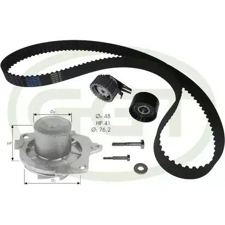 Водяной насос, помпа + комплект зубчатого ремня GGT 02TU 08 02WAP08 2752780 KPA20050
